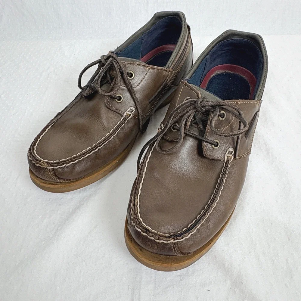 Timberland Earthkeepers Mens Brown Leather Boat Shoes Loafers Size 11  Classic